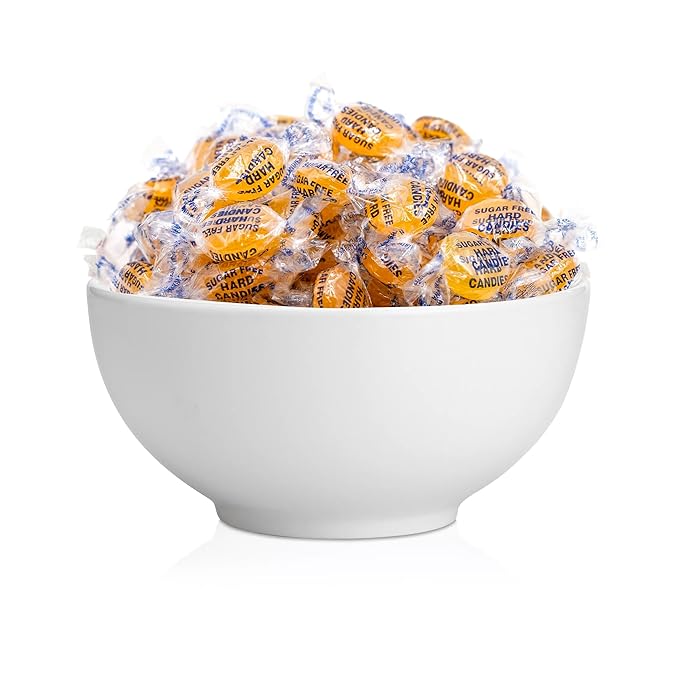 Sugar-Free Butterscotch Hard Candy - 1 Pound Pack (About 75 Count) - Individually Wrapped (Pack of 2)