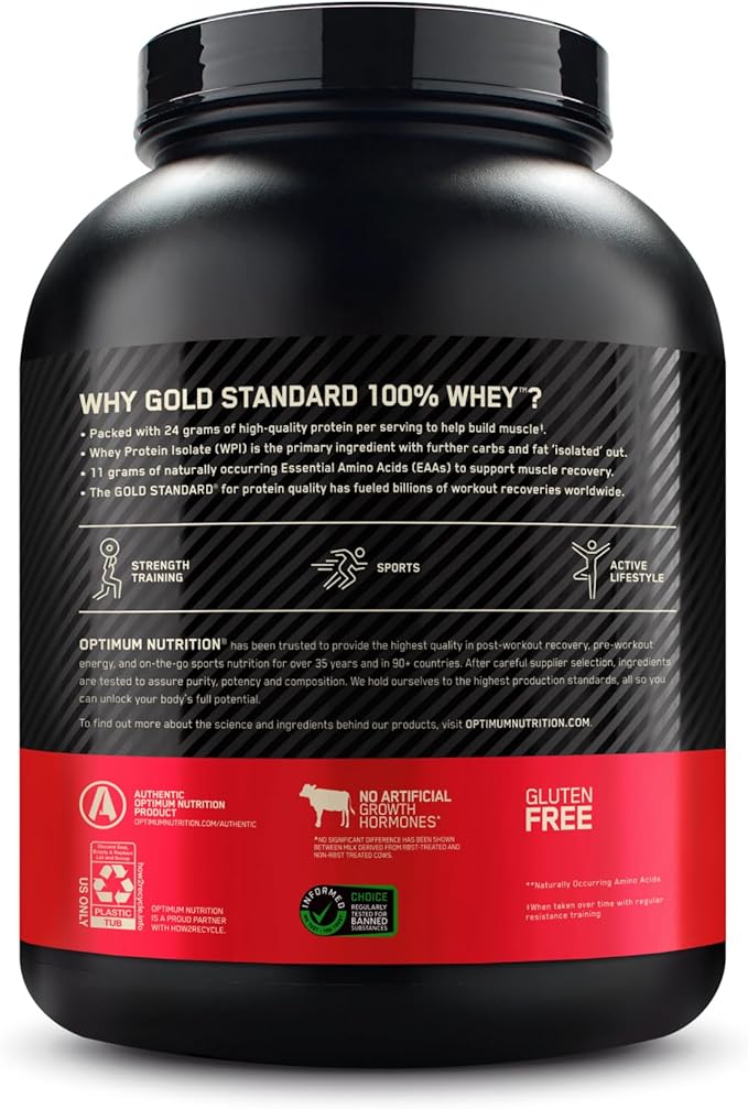 Optimum Nutrition Gold Standard 100% Whey Protein Powder, Chocolate Malt, 5 Pound (Packaging May Vary)