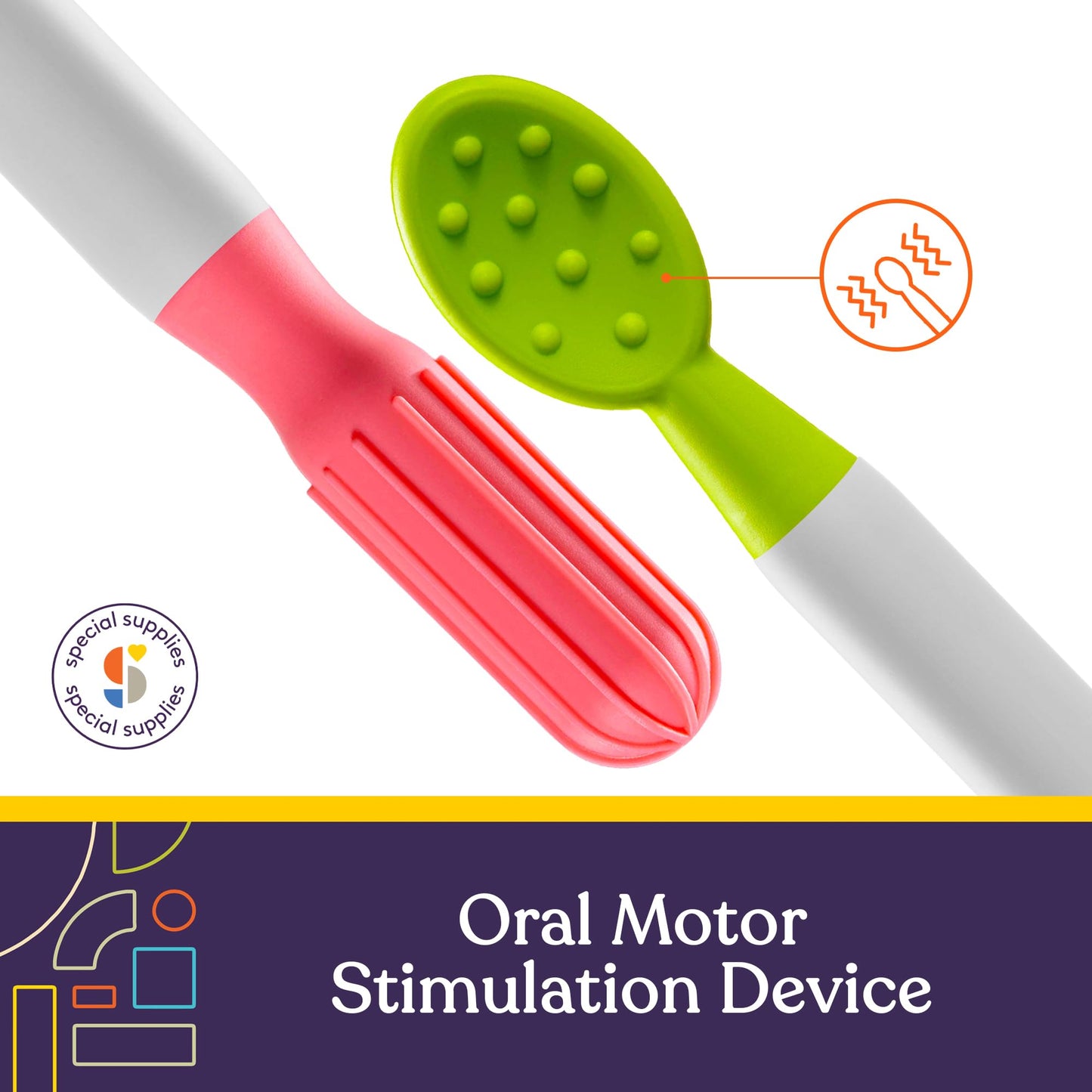 Special Supplies Buzz Buddy Oral Motor Stimulation kit with 6 Soft Textured Interchangeable Heads, Calm Sensory Needs, Support Speech, and Stimulate Self Feeding, Gentle Vibrations (Grey)