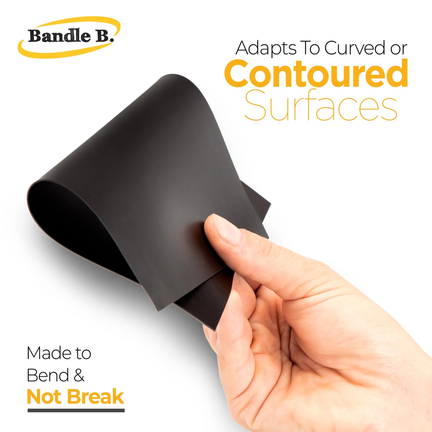 Bandle B. Magnetic Sheets, 8" x 10", Pack of 10. Flexible Magnetic Sheets with Adhesive Backing. Easy Picture Magnets. Thickness 16 mil.