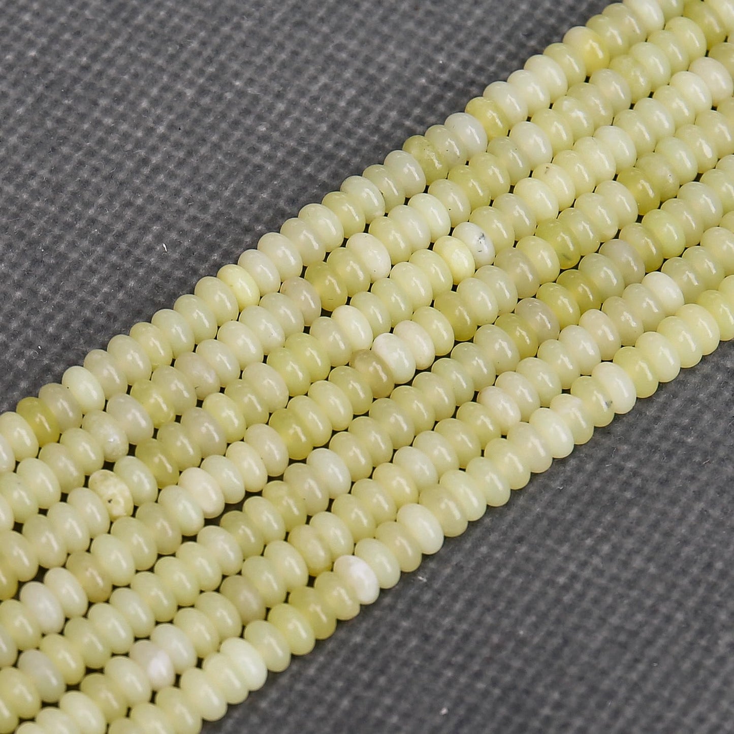BONNY BOXX 1 Strand Natural 2 * 4mm Lemon Jade Rondelle Beads, Natural Abacus Disk Stone Beads Loose Spacer Gemstone for DIY Bracelet Necklace Jewelry Making
