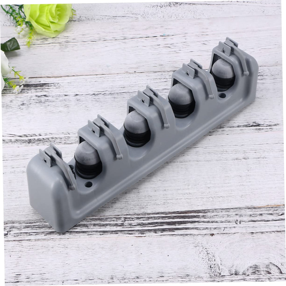 Multifunction Wall Mounted Mop Holder with Positions Hooks Bathroom Organizer for Brooms Cleaning Tools Easy Installation Space Saving Design