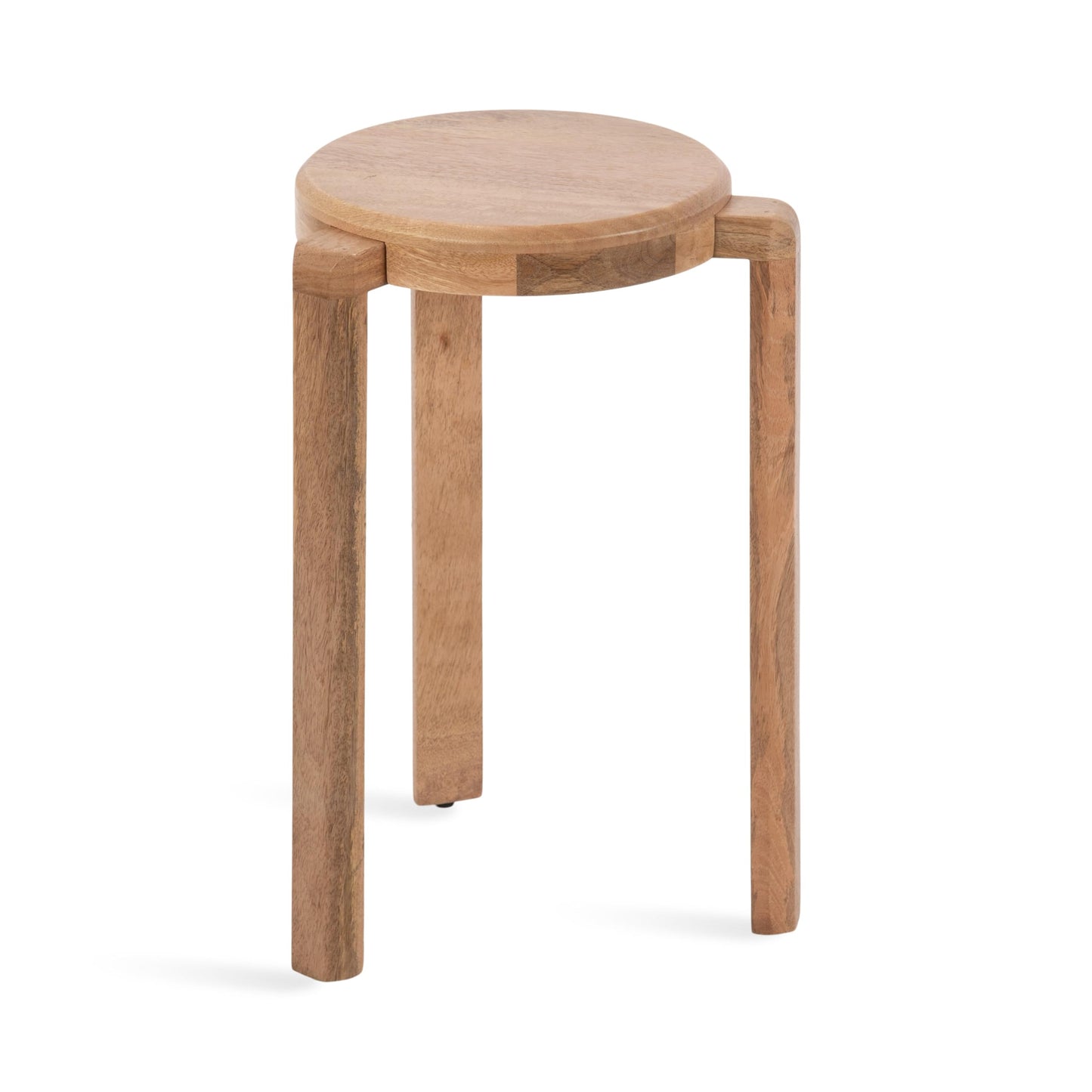 Kate and Laurel Stuart Wooden Round Side Table, 14 x 14 x 20, Natural Wood, Transitional Circle Nightstand Table for Use as Indoor Plant Stand or Living Room Accent Table