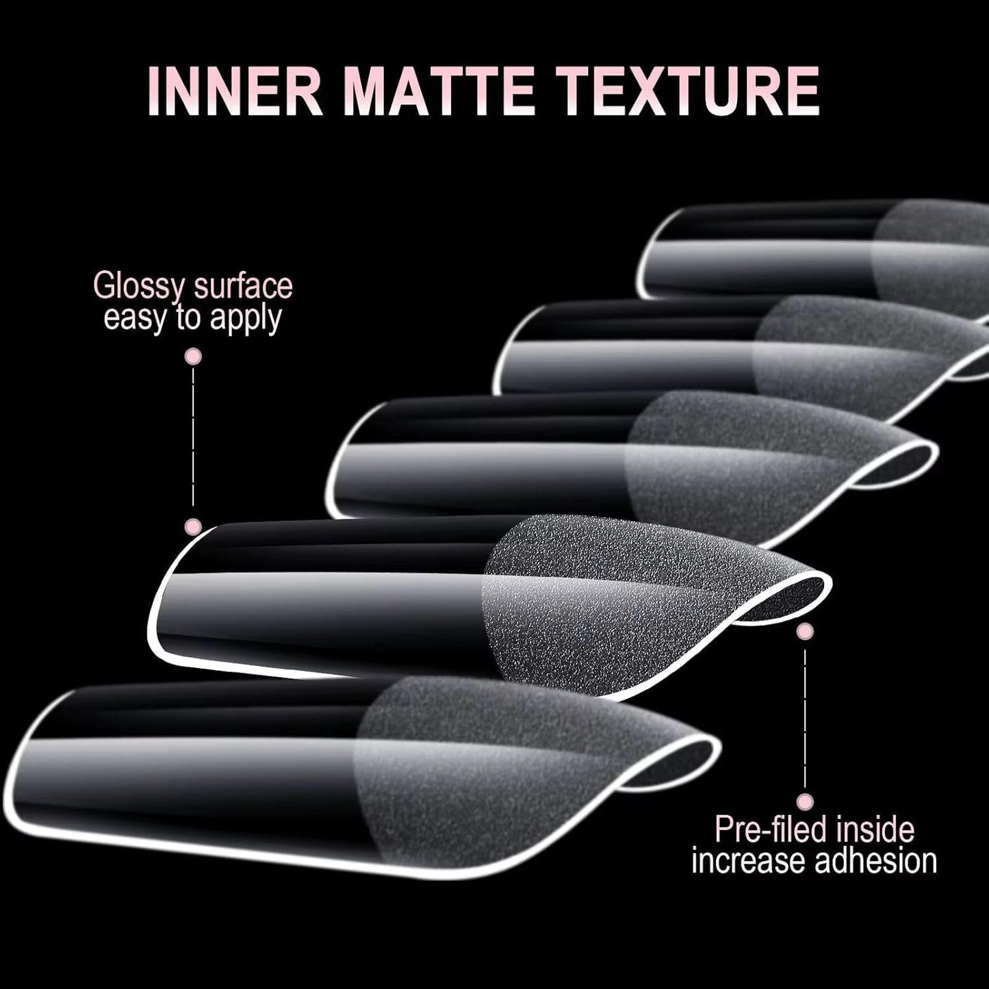 600PCS Extra Long Full Cover Soft Gel Nail Tips – 12 Sizes Clear Fake Nails with Numbers – Professional Refill Box for Nail Extension, DIY Nail Art, Salon and Home Manicure (Coffin, Clear)
