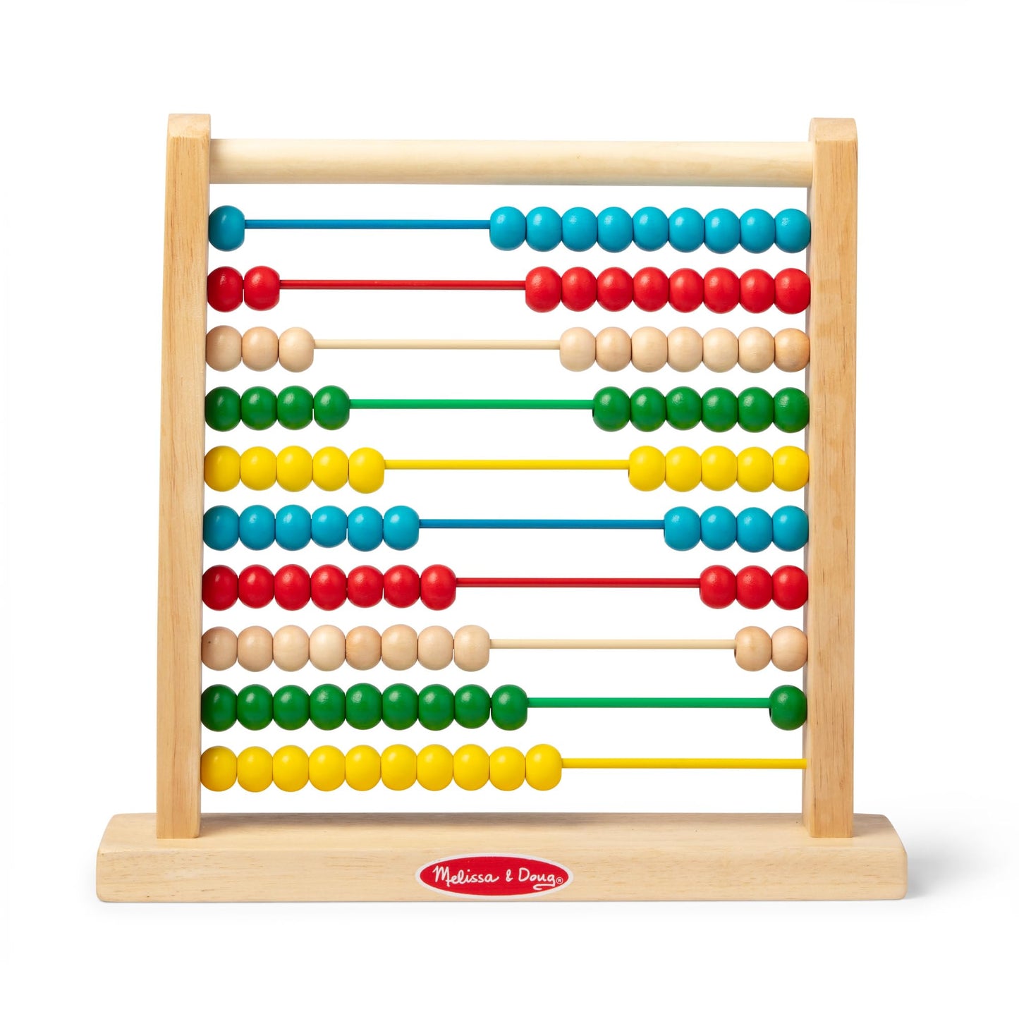 Melissa & Doug Abacus Classic Wooden Toy with 100 Beads - Preschool Learning Activities and Math Games for Kids, Homeschool Essentials for Ages 3+