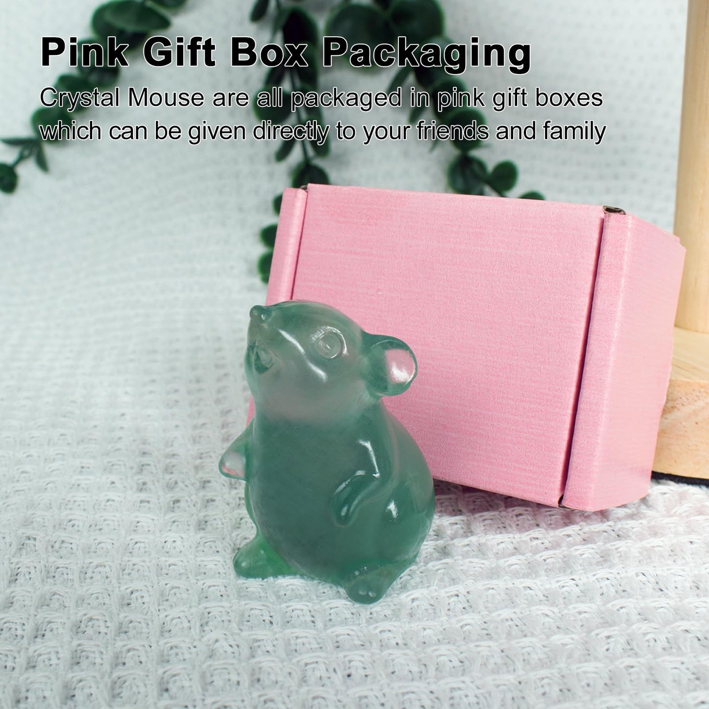 Ytbeoxk Handmade Fluorite Crystal Mouse Figurine Natural Quartz Sculpture Wealth Attracting Feng Shui Decor Mini Desk Ornament Meditation Crystal Animal Mouse.