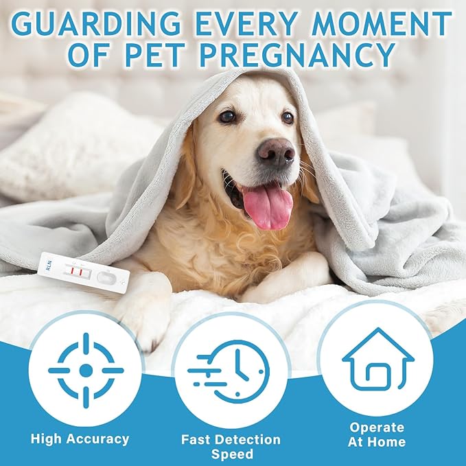 Dog Pregnancy Test Kit, Early Detection Strips for Dogs, Fast & Accurate Results in 10-15 Minutes, Easy-to-Use Home Pet Pregnancy Test