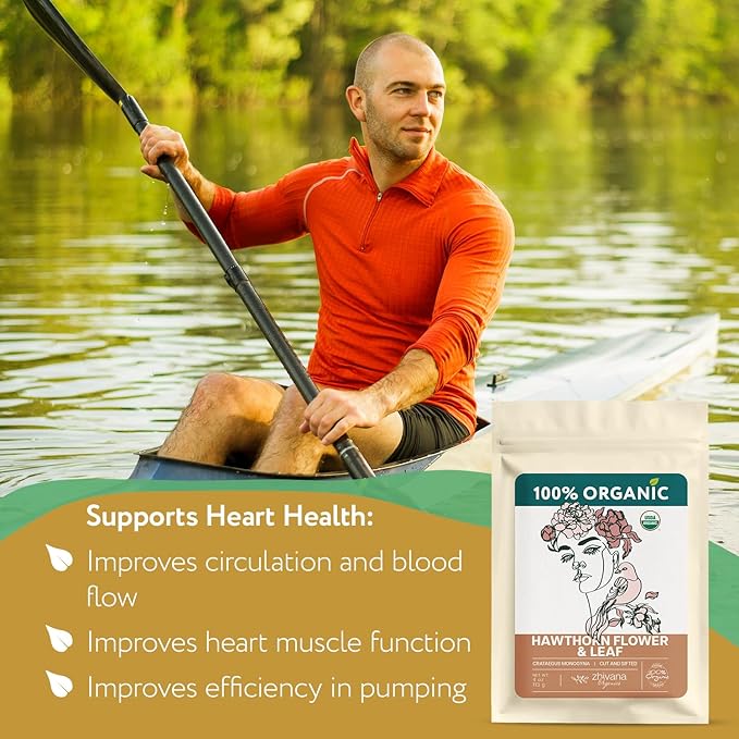 Hawthorn Leaf Tea Organic (4oz.) - Espino Blanco Organico - Loose Hawthorne Tea for Pressure Balance, Cardiovascular Health, Heart Support
