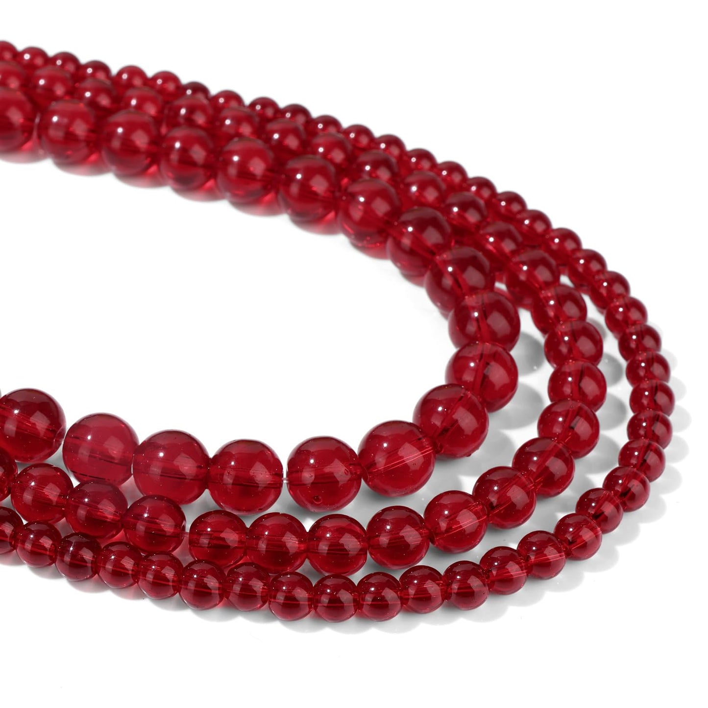 40pcs 10mm Natural Garnet Gemstone Beads Healing Crystal Round Loose Stone Beads for Jewelry Making, Crystal Stone Beads for Bracelets Necklace Earrings Making