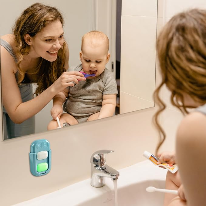 SOARING Kids' Teeth Brushing & Hand Washing Timer, Color Indicator for Training - Stick on Bathroom (Green)