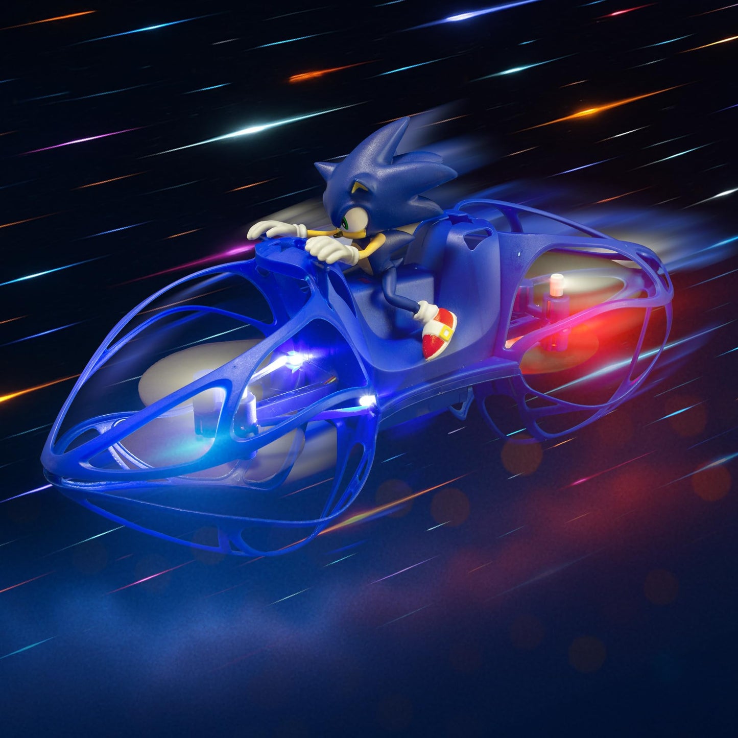 NKOK Sonic RC HoverBike Flying Toy, 2.4GHz Remote Control, Gyro Stabilized Altitude Hold, Auto Takeoff & Landing, Multi-Speed Stunt Flip Action, USB Rechargeable, Ages 6+