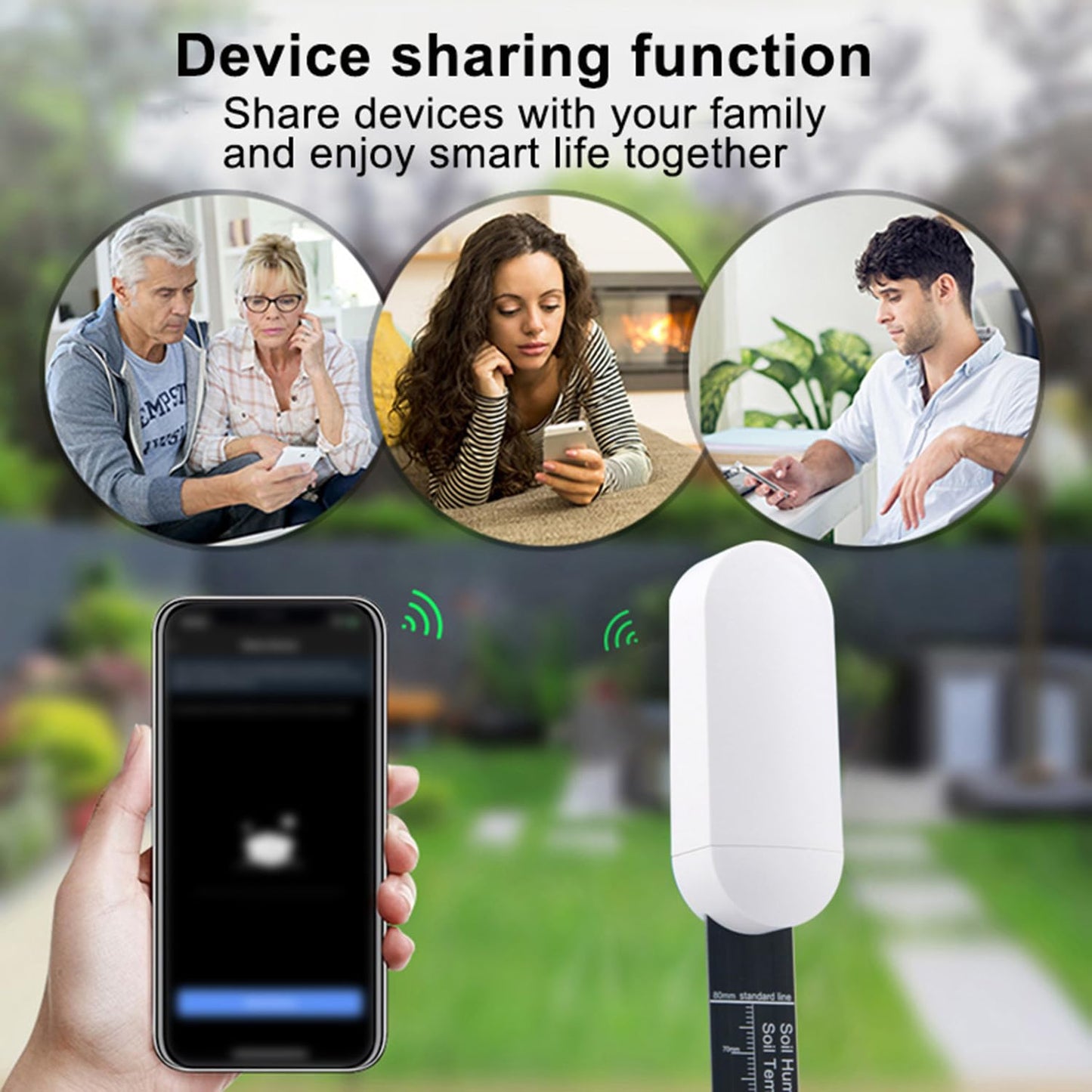 Smart Soil Moisture Meter: Zigbee Soil Tester with Temperature Sensor, Plant Moisture Meter with App Remote Control & Historical Record, Tuya Zigbee Hub Required, Soil Meter for Gardening