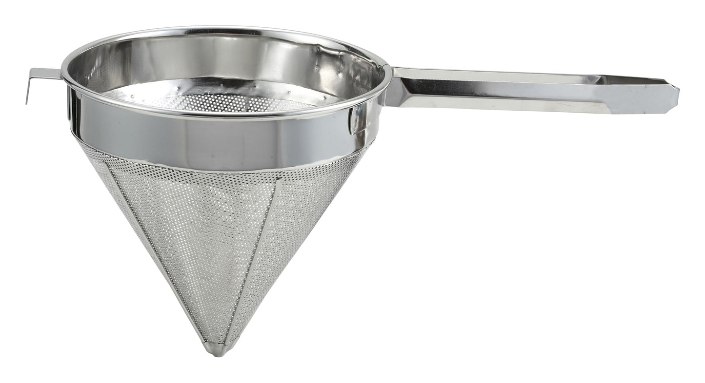 Winco China Cap Strainer, 8-Inch Diameter, Fine Mesh, Medium, Stainless Steel