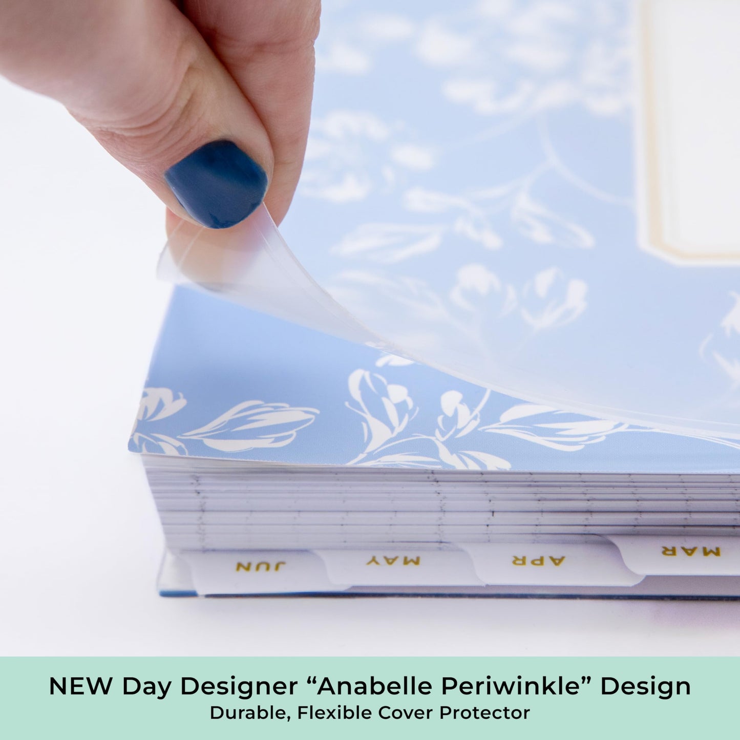 Blue Sky Day Designer 2026-2027 Daily and Monthly Academic Year Planner Calendar, July 2026 - June 2027, 8" x 10", Flexible Cover, Laminated Tabs, Storage Pocket, Includes Stickers, Annabel
