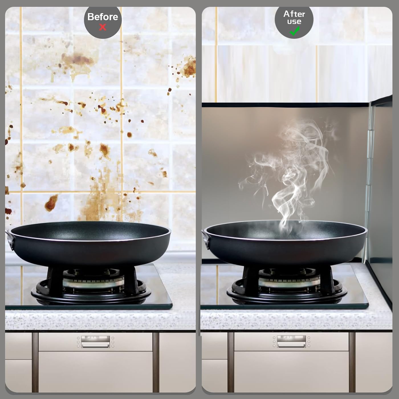 Foldable 3-Sided Stainless Steel Oil Splatter Guard – Heat-Resistant Stove Shield, Collapsible Grease Splash Protector for Cooking & Frying 14.7 * 11.8 * 11.4