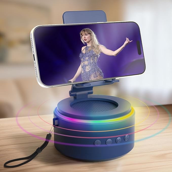 Gifts for Men Dad Him Husband Christmas - Blue Bluetooth Speaker with Phone Stand, Anniversary Birthday Gift for Teen Boy Boyfriend Women, Mens Stocking Stuffers - Ideal for Home/Kitchens/Outdoor/Desk