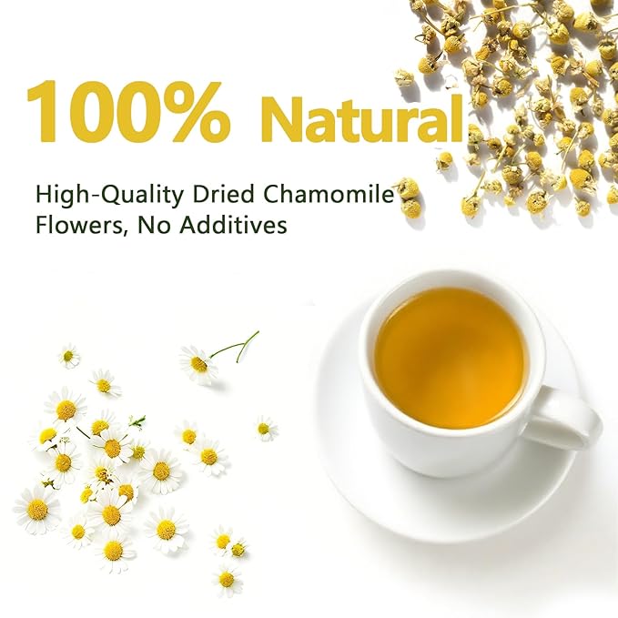 Chamomile Tea Bags – 60 Bags Sleepytime Tea – Naturally Caffeine-Free Herbal Tea – Light Floral Flavor with a Smooth Finish – Perfect for Unwinding, Day or Night