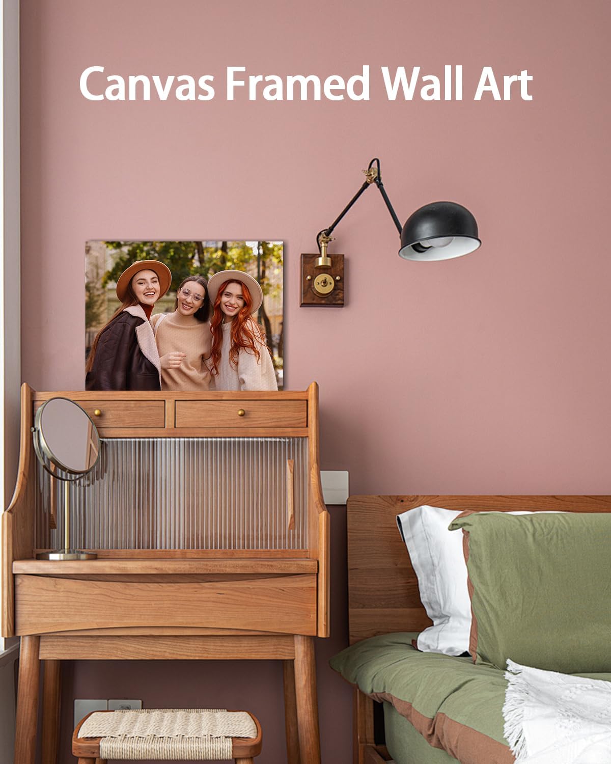 AbcCustomize Canvas Prints with Your Photos, Personalized Photo To Canvas Print for Bedroom, Living Room, Farmhouse Office Decor,Custom Canvas Wall Art for Gifts & Keepsakes, Ready to Hang