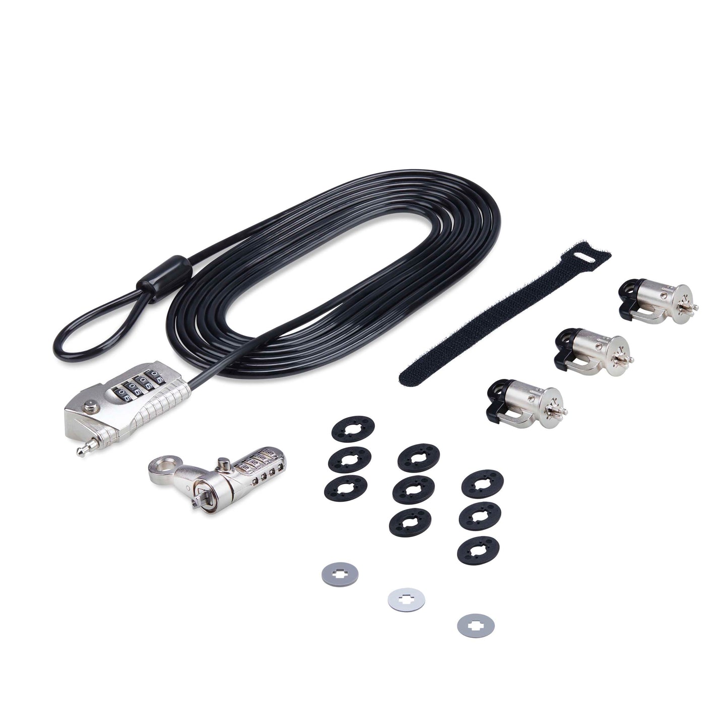 StarTech.com Laptop/Desktop & Peripheral Lock Kit, Theft-Deterring Security Lock, K-Slot, 10ft (3m) Steel Cable, 3X Devices
