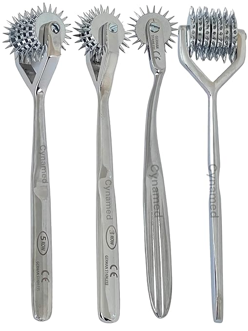 Premium German Wartenberg Pinwheel 1 3 5 and 7 Wheel Set of 4