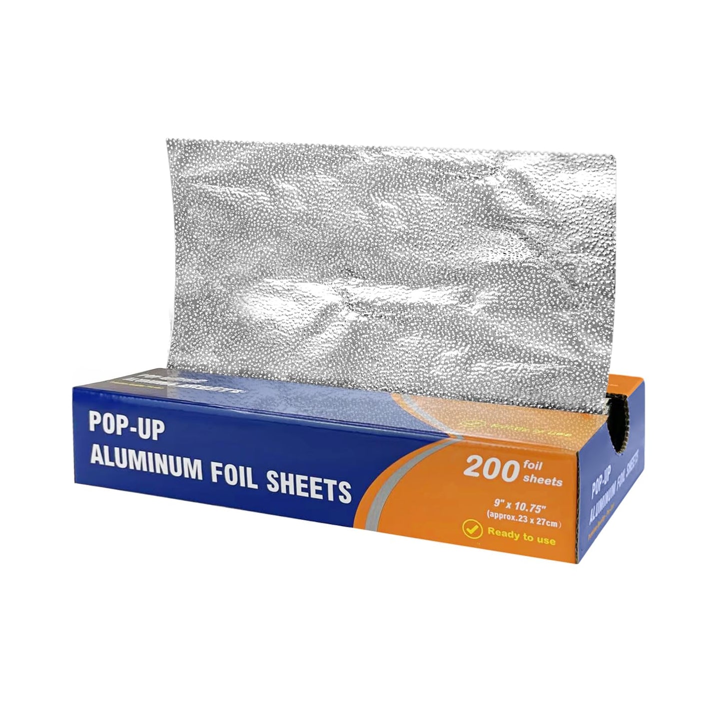 Aluminum Foil Sheets Pre Cut Pop Up, 9 x 10.75 Inches, 200 Sheets, Disposable Foil Wraps for Food, Sandwiches, BBQ, Kitchen Use, Food Service – BronzeOx