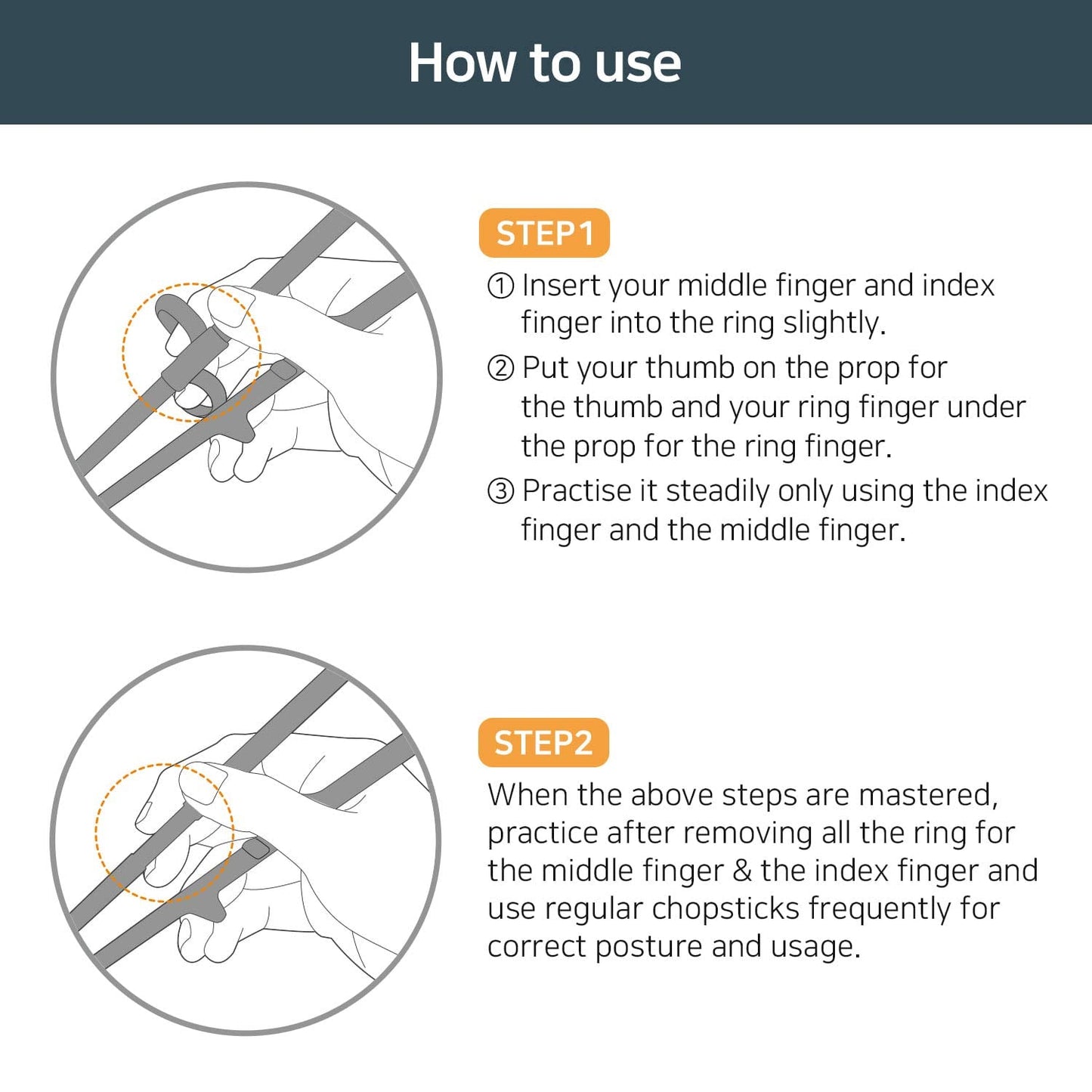 Edison Friends Training Chopsticks for Adults Right Handed, Beginner, Helper, Trainer, Easy, Practice For Noodle, Suhi (Made in Korea)
