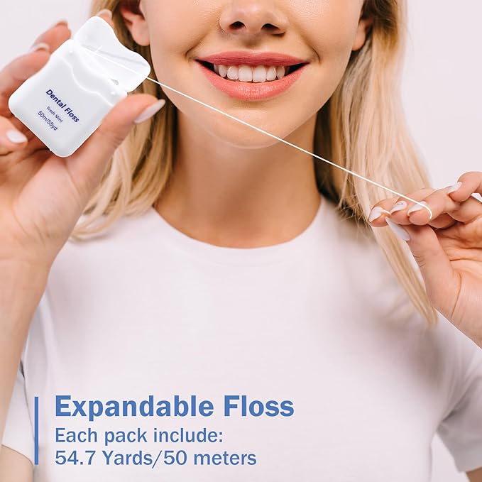 36 Pack Mini Dental Floss Bulk Mint Flavored 50m Each Travel Dental Floss Oral Care for Teeth and Gum Protection(Colorful)