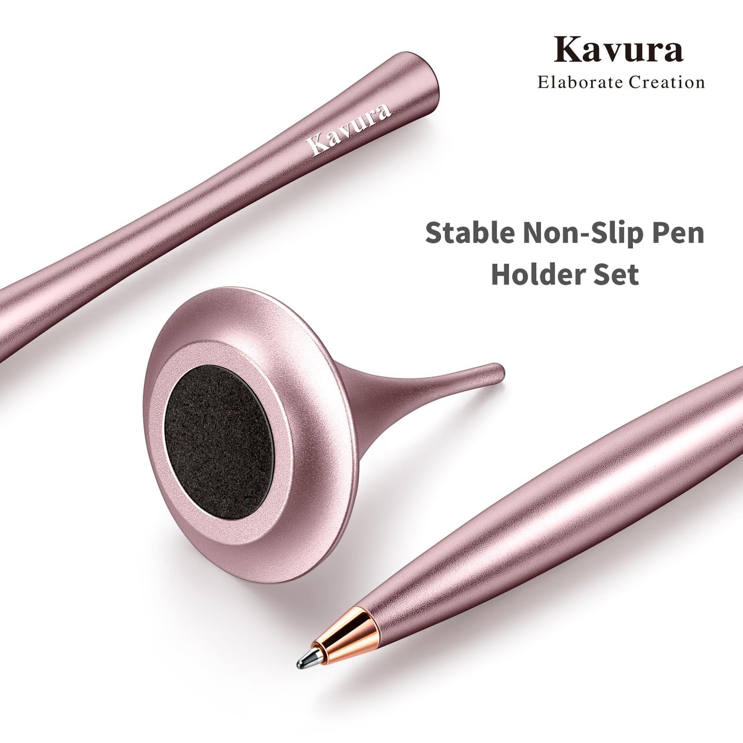 Kavura Pink Metal Gravity Spinner Pen for Women – Aesthetic Balanced Desk Pen with Smooth Rotating Design – Stress Relief Writing Tool with Japanese Precision Finish – Elegant Gift for Her