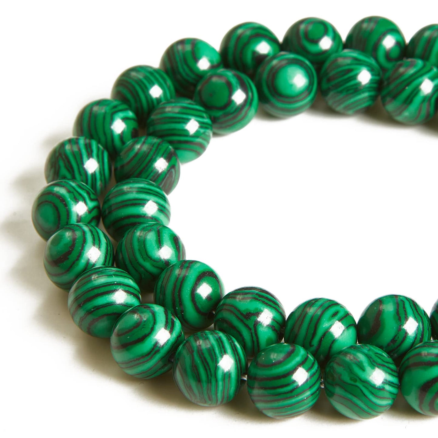 100pcs 8mm Malachite Beads Natural Gemstone Beads Round Loose Beads for Jewelry Making