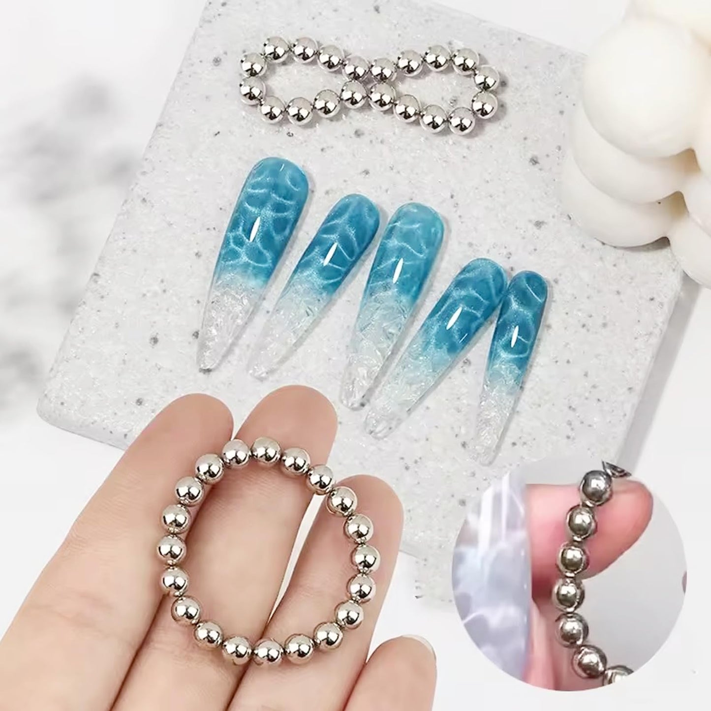 YECIRALA 64pcs Cat Eye Nail Magnet Set For Nails Magnetic Nail Polish Magnet Mini Beads Blocks 3 In 1 Cat Eye Magnet For Nails Water Wave Checkered Floral Cat eye Nail Design Tools For Nail Art