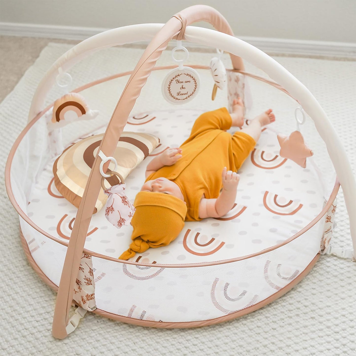 Mallify 6-in-1 XL Large Baby Gym & Ball Pit, Play Mat & Play Gym, Combination Baby Activity Gym with Milestone Cards for Sensory Exploration and Motor Skill Development, Balls are not Included