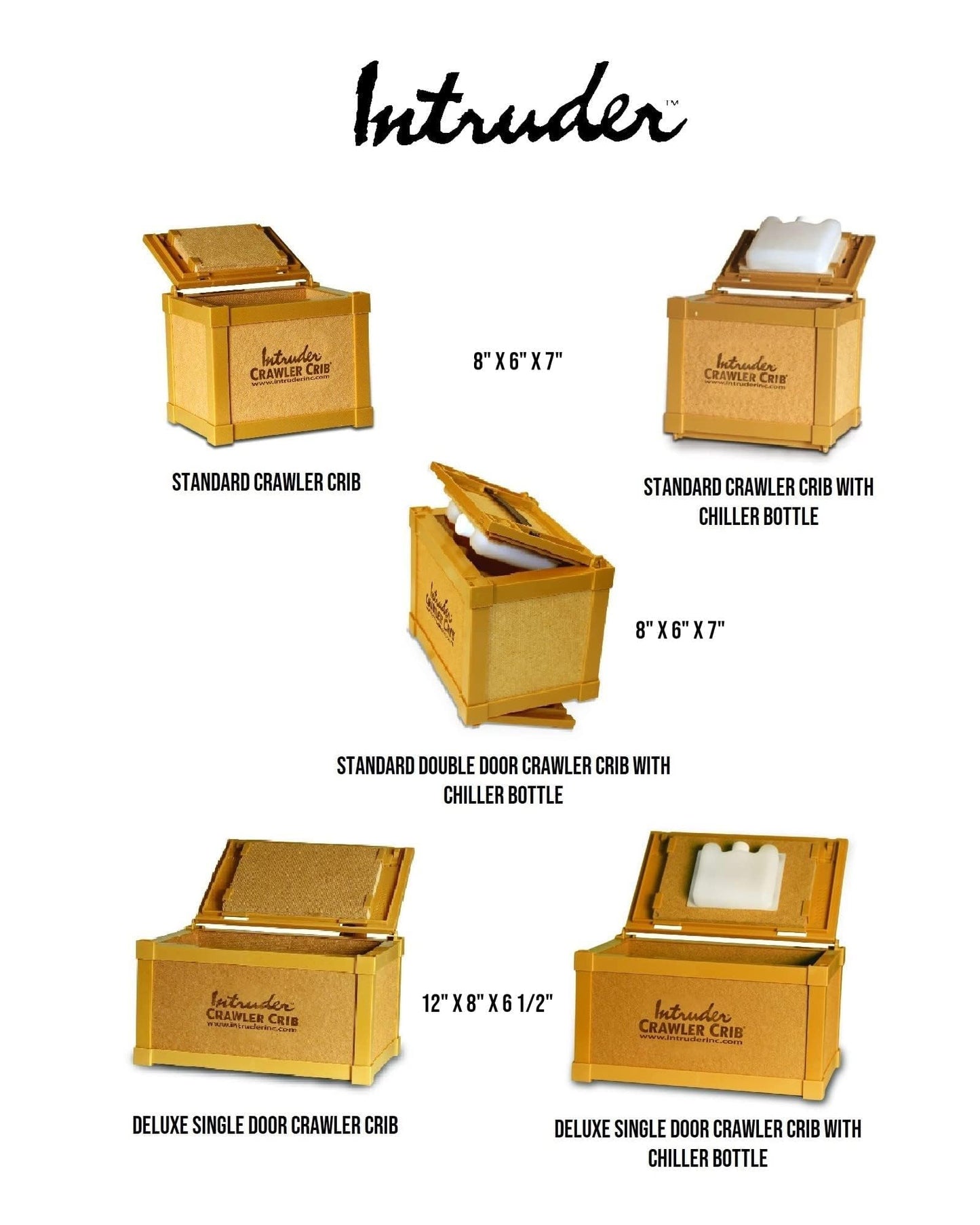 INTRUDER NightCrawler Worm Bait Box, Keeps Bait Fresh, Packed with Good N' Lively Worm Bedding, 8-inch x 6-inch x 7-inch