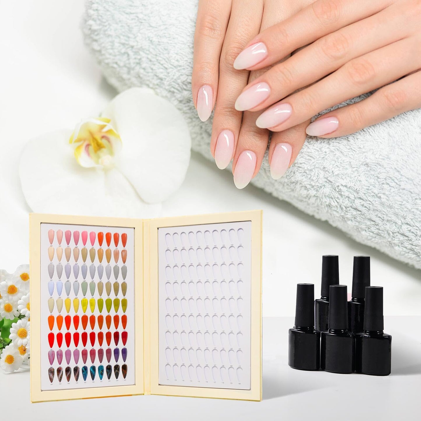 Acycoin2A 180 Nail Color Display Book Chart with 240 Nail Tips (B Style)