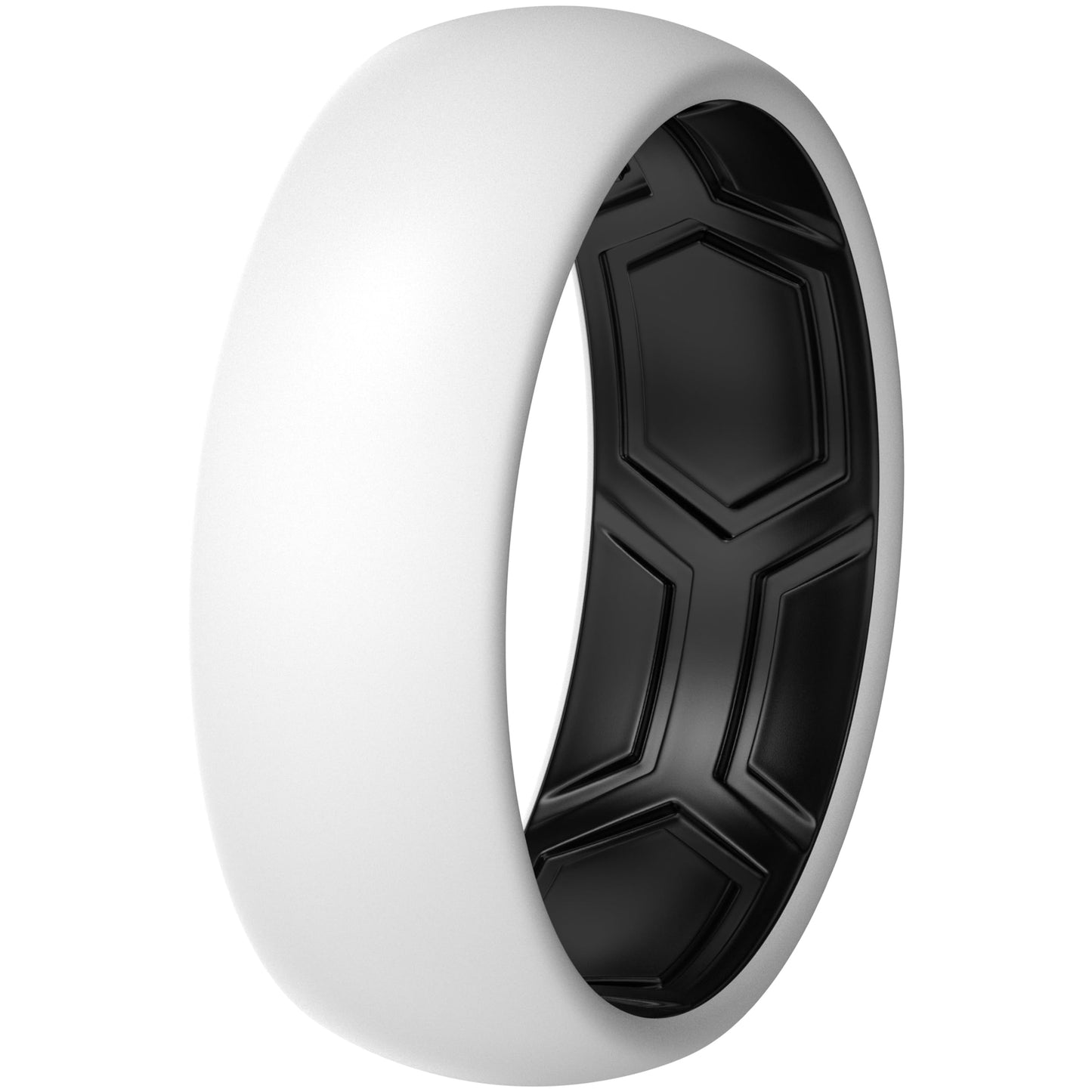 ThunderFit Men's Patterned Silicone Rings, 8mm Wide 2.2mm Thick Rubber Bands,Variety Multipack 1,4,7