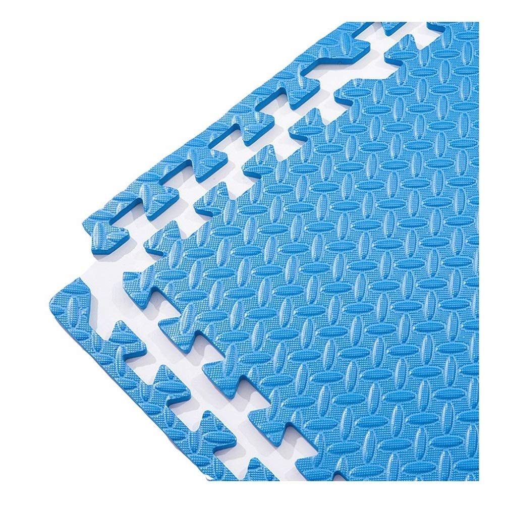 ALGFree Infant Child Bedroom Crawling Mat, Non-Slip Soft Anti-Fall Puzzle Pad, 30x30cm/60x60cm, Thickness 1.2cm (Color : Blue, Size : 60x60x1.2cm-6pcs)