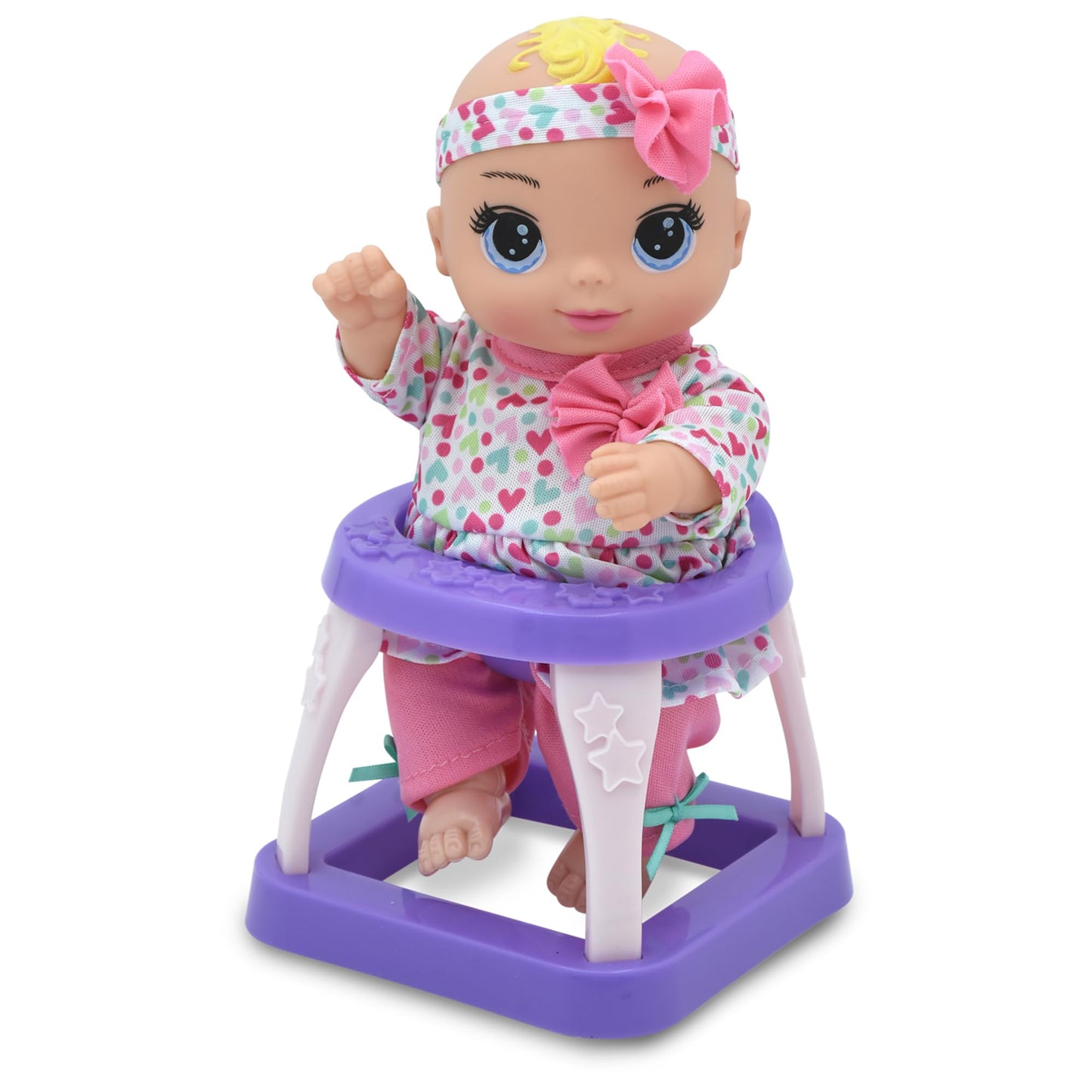 New Adventures Baby Maziuna Stroll & Scoot 8" with Accessories, 9 Pcs Set, Multi, 3782