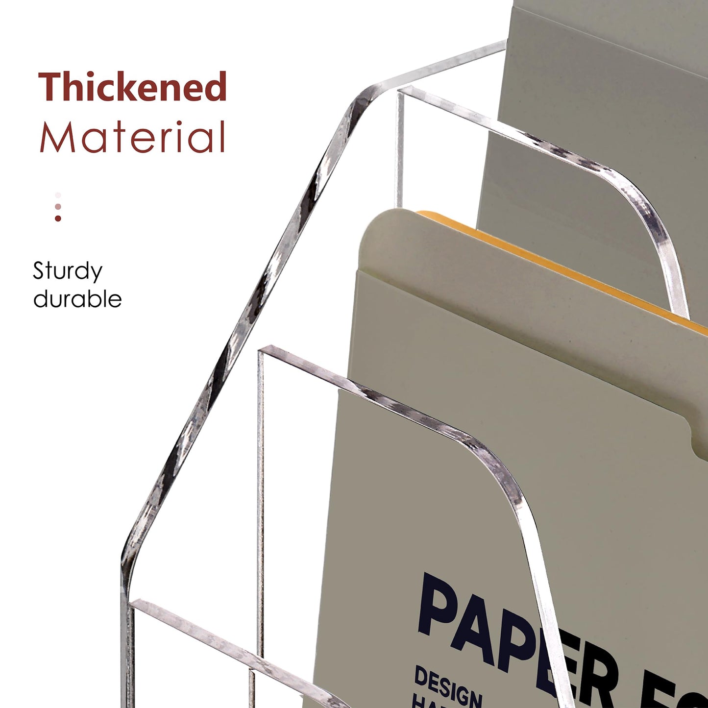 DINGHUO Acrylic Hanging Wall File Folder Organizer for Desk, Clear 3 Tier Document Paper Magazine Holder for Home, Office Organization, School - 1 Pack