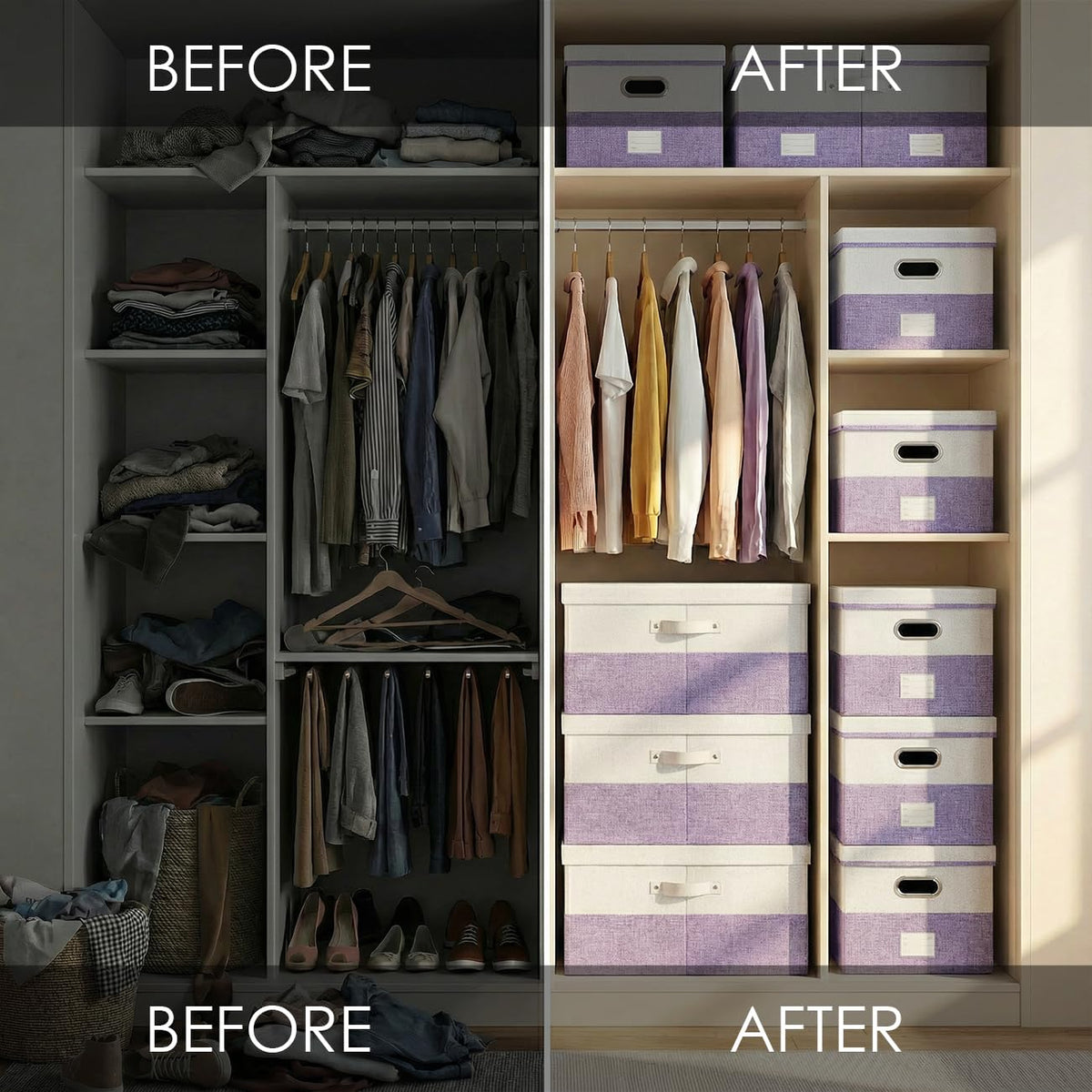Storage Bins with Lids [3 (3 Count)