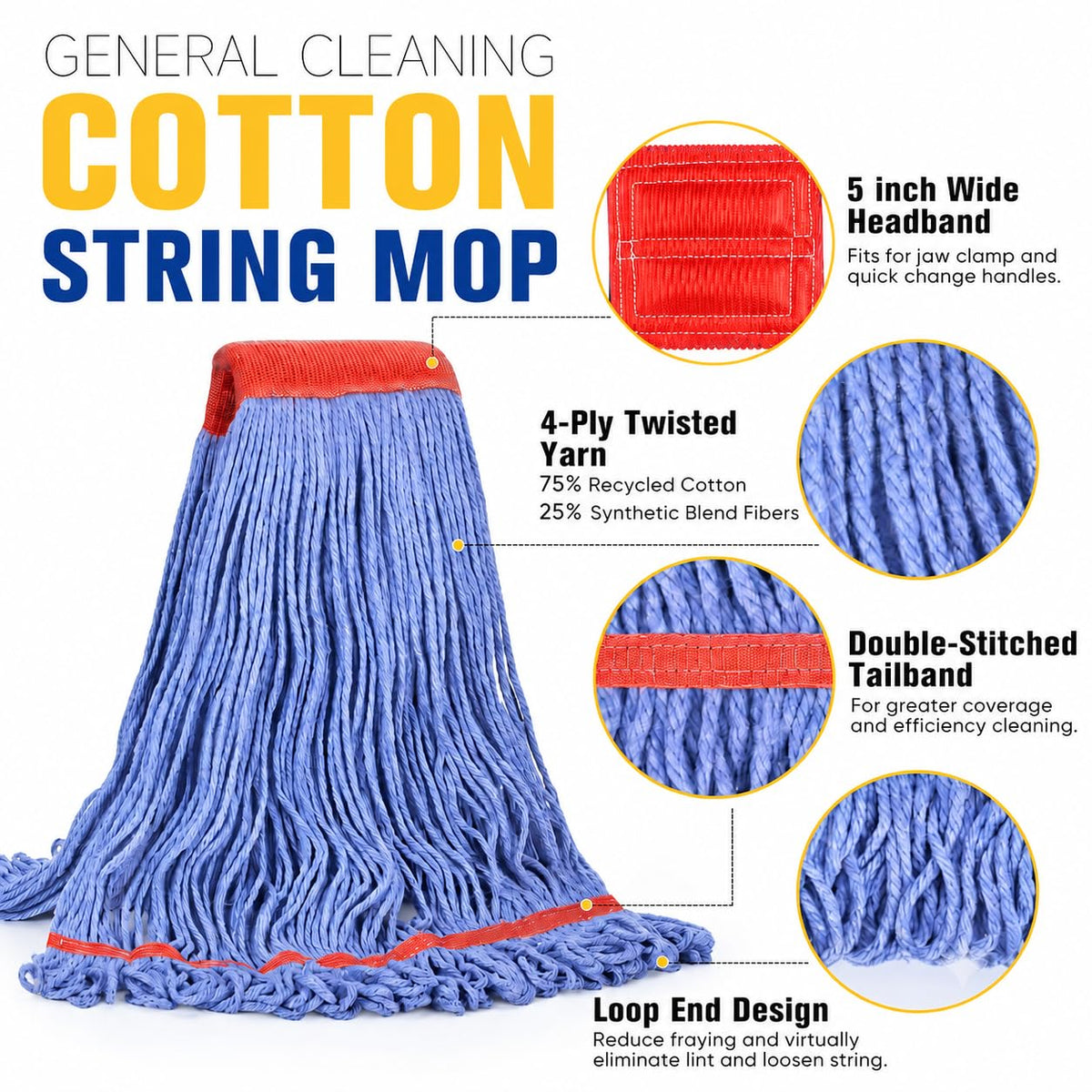 Matthew Cleaning Commercial Mop Head Replacement