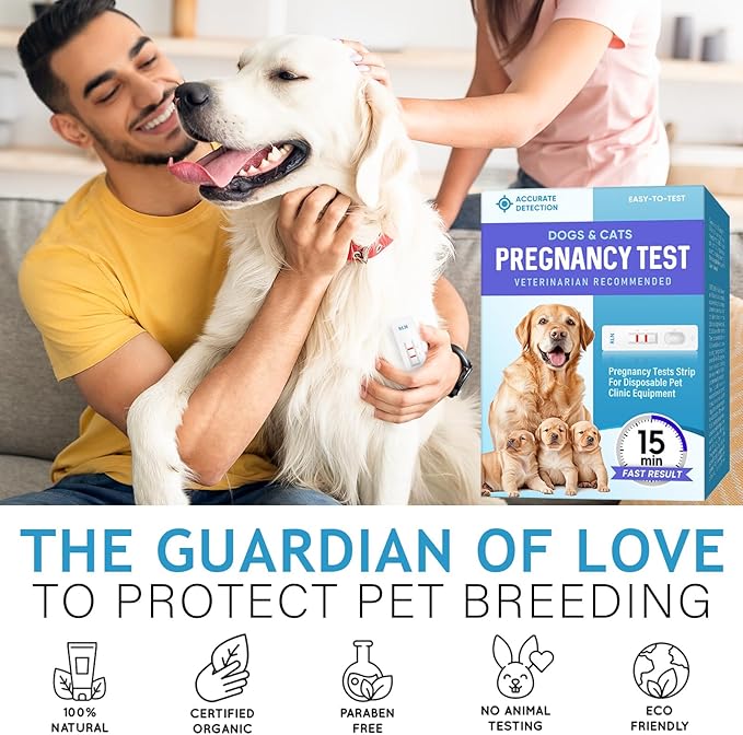 Dog Pregnancy Test Kit, Early Detection Strips for Dogs, Fast & Accurate Results in 10-15 Minutes, Easy-to-Use Home Pet Pregnancy Test