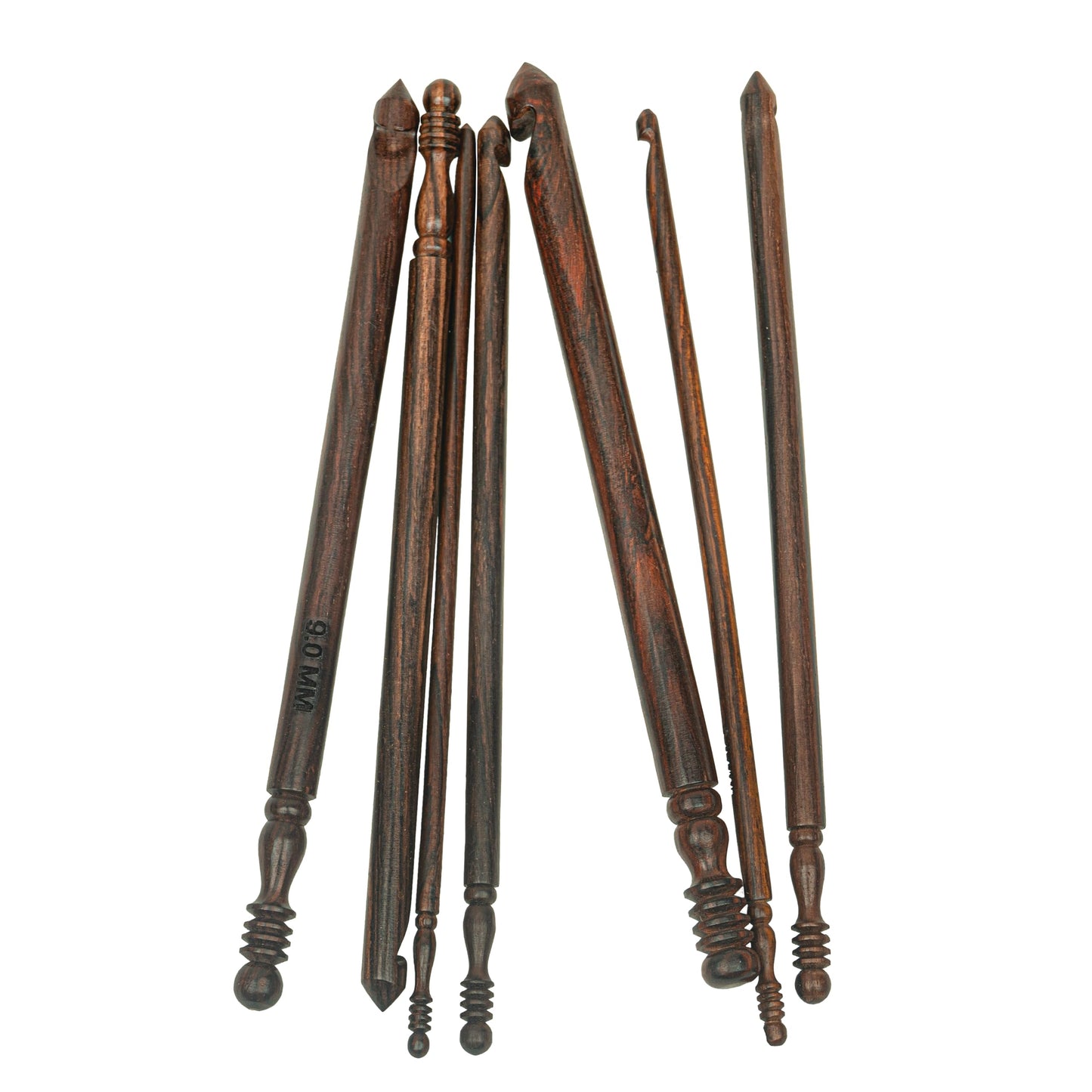 Ergonomic Crochet Sets - Wooden Crochet Hook, Crochet Kit for Beginners, Gifts for Crocheters (Set of 7)