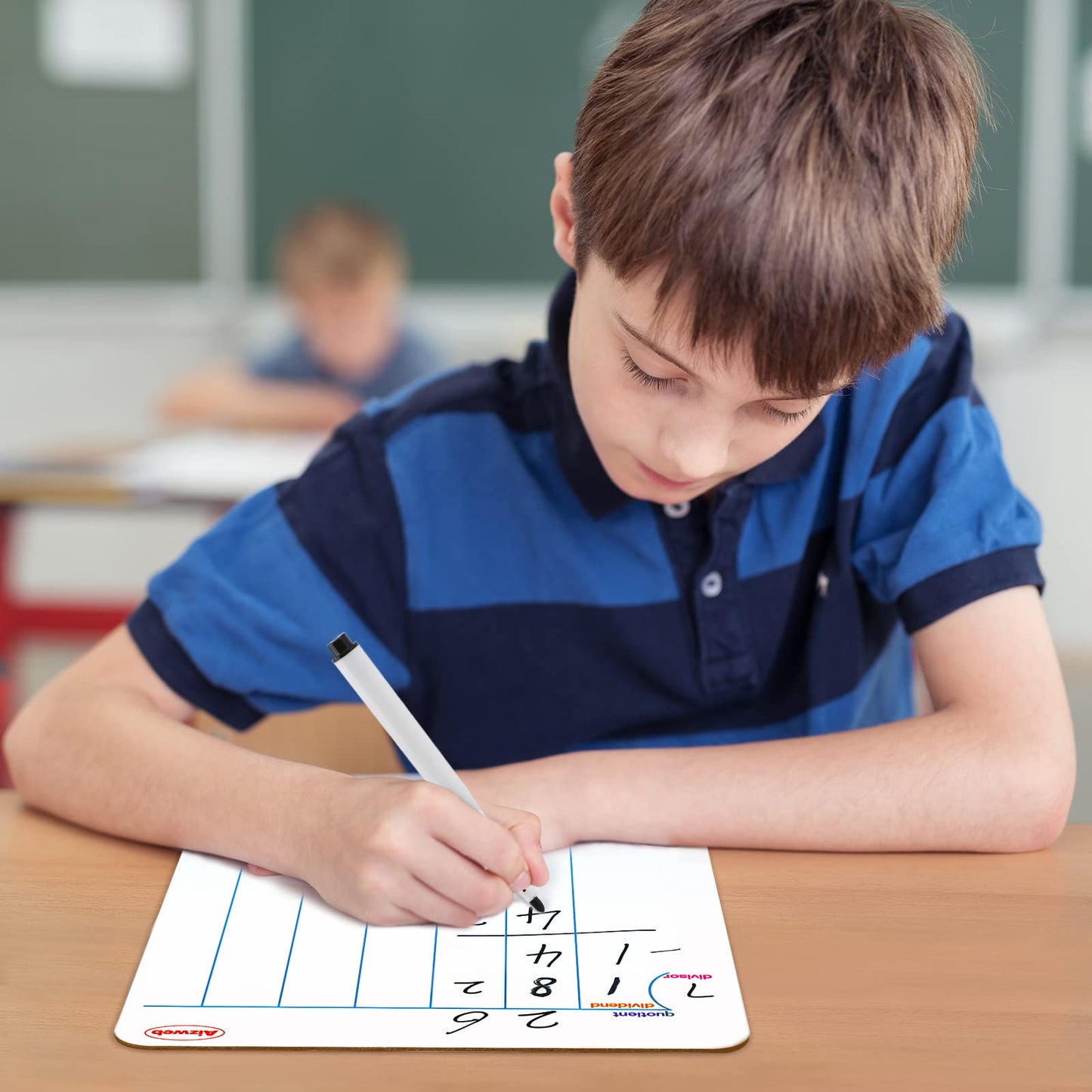 Dry Erase Long Division White Board,9 x 12 Multi-Digit Computation Double-Sided Dry Erase Board,Math Manipulatives Whiteboard for Students,Classroom and Home,Small White Board(Division)