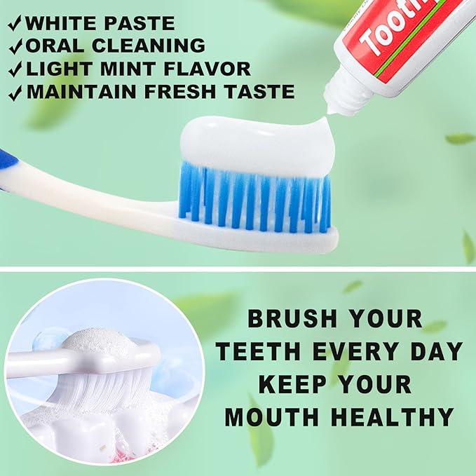 30 Tubes Bulk Travel Size Toothpaste,0.176 oz Extra Small Toothpaste Travel Size Bulk Mint Mini Disposable Toothpaste for Hotel,Guests,Homeless,Charity(Too Small, Only Good for Single Use)