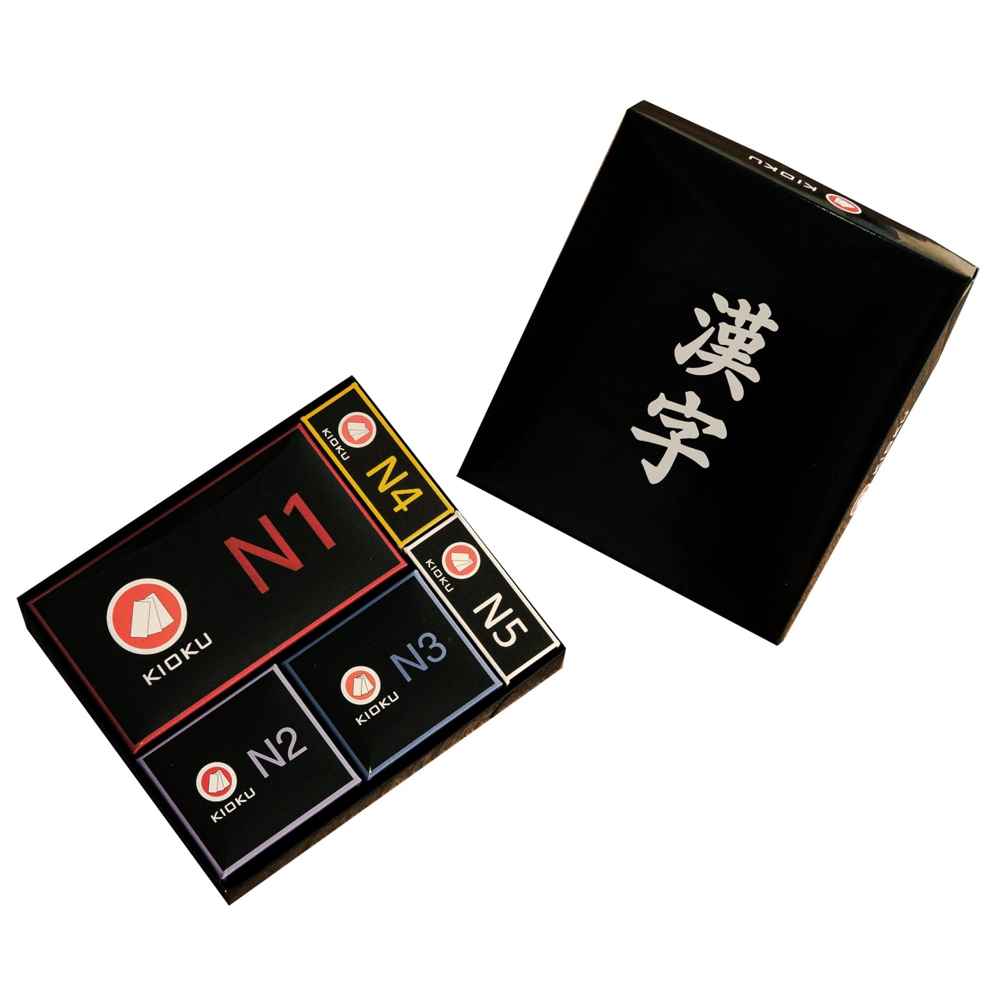 KIOKU Kanji Flash Card Set JLPT N5-N1 Learn Over 2000 Kanji Characters with 4000 Vocabulary (Paper Box)