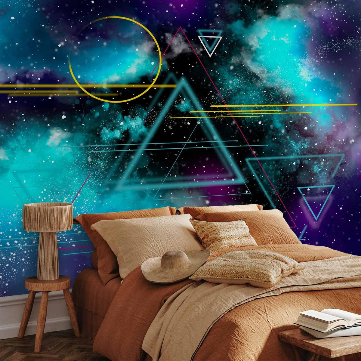 artgeist Premium Wall Mural Galaxy 98x69 in - Non-Woven Wallpaper Fleece Wall Decor Photo Print Picture Image Design Home Mural Cosmos Galaxy Cosmonaut Astronaut a-A-10328-a-a