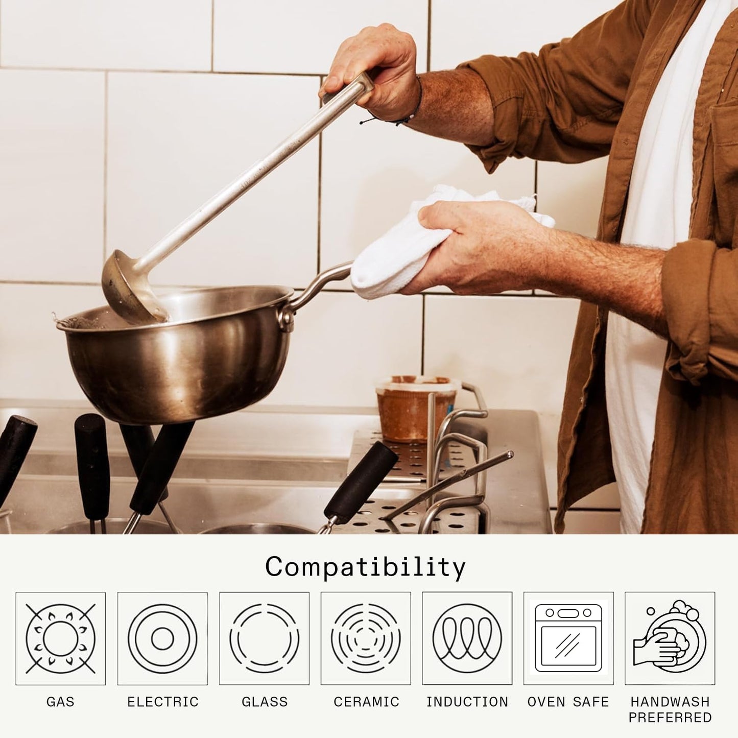 Made In Cookware | 2 Quart Stainless Steel Saucier Pan | 5 Ply Stainless Clad | Professional Cookware | Crafted in Italy | Induction Compatible
