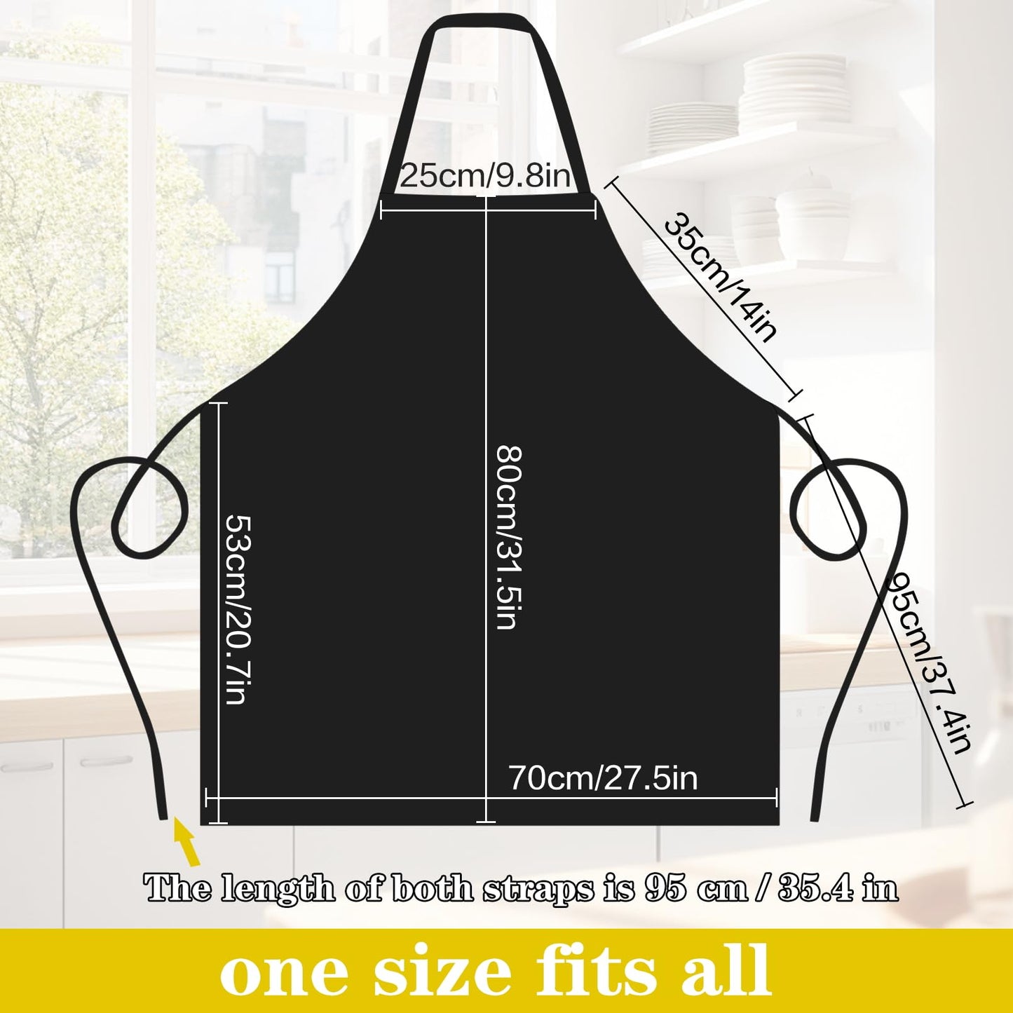 Cabaubl 12 Pack Black Bib Apron,Unisex Bib Aprons Bulk,Chef Apron without Pockets,Washable Kitchen Aprons for Women Men Kitchen Cooking, Crafting Painting, BBQ(Black)