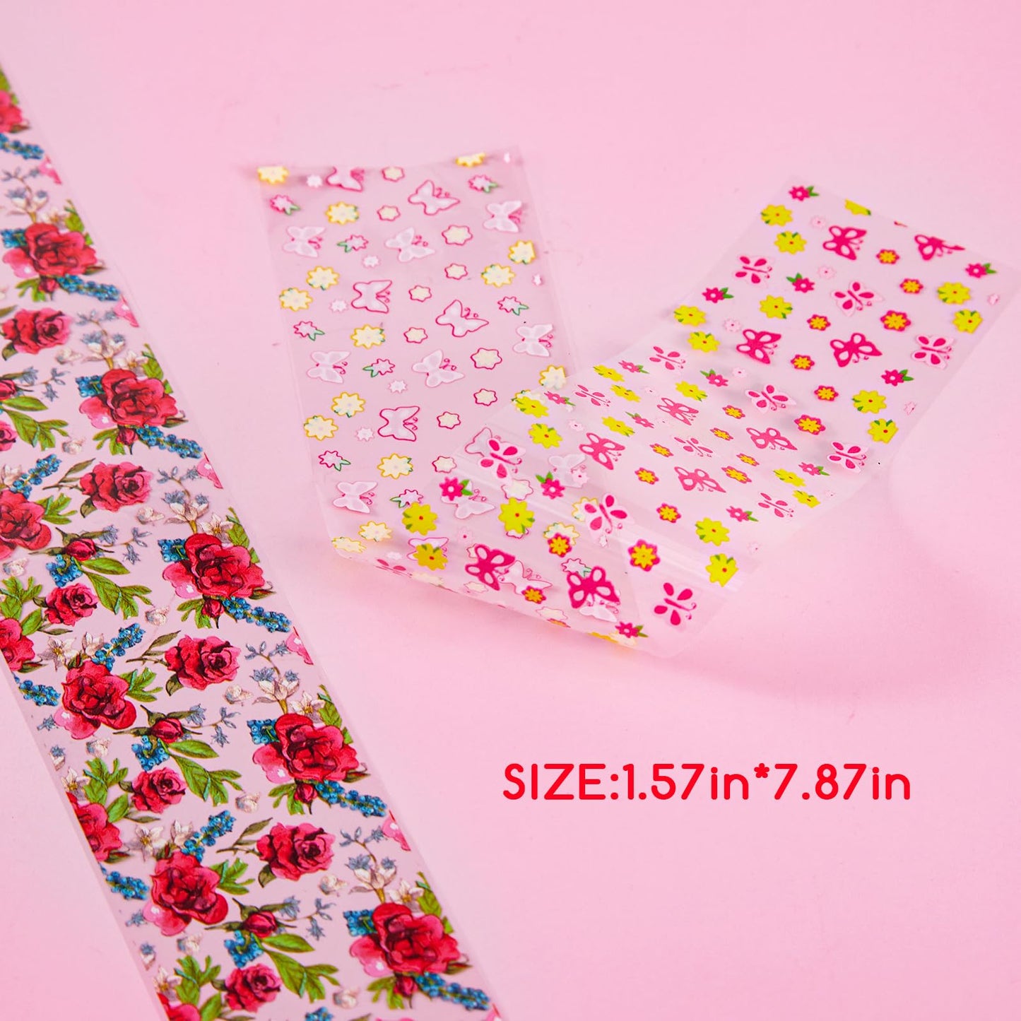 XEAOHESY 300 Sheets Nail Foils Transfer Nail Art Stickers Flower Butterfly Aurora Gradient Marbling Nail Foil Sheets Leopard Print Transfer Foil for Nails Decoration