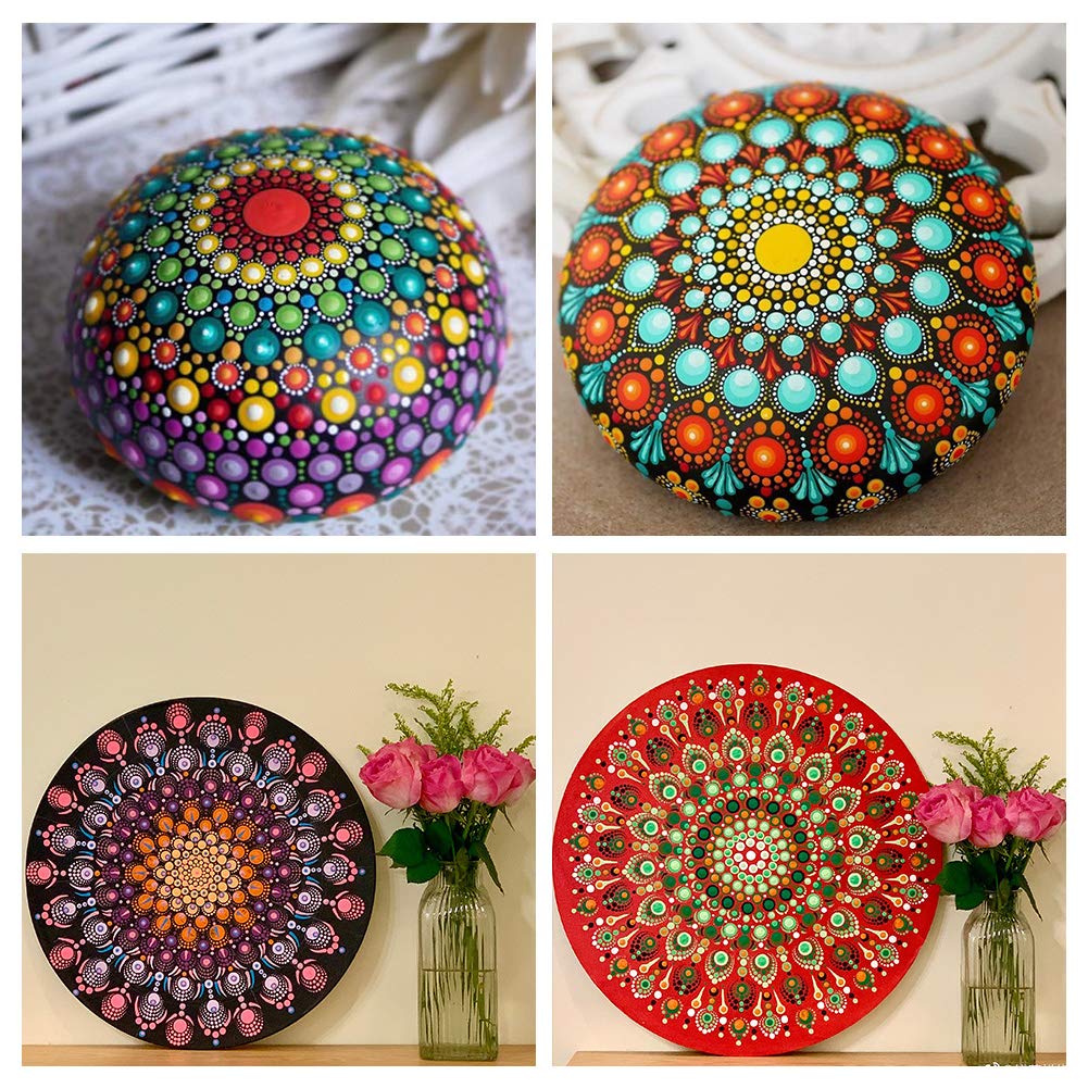 53PCS Mandala Dotting Tools Set for Painting Rocks,Mandella Art and Drafting Art Supplies