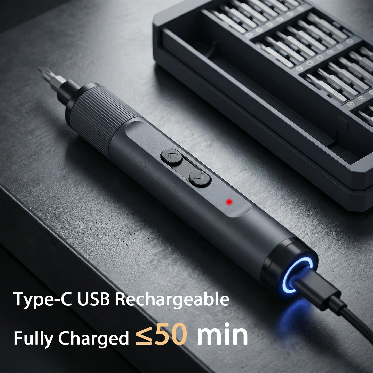 Mini Electric Screwdriver Set, 26-in-1 Rechargeable Electric Precision Screwdriver, Electronics Screwdriver Set for PC, Phone, Laptop, Camera & Electronics Repair